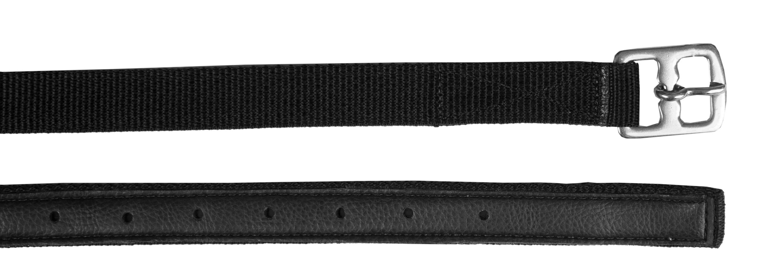 Stijgbeugelriem Nylon - 232. Zwart/zilver