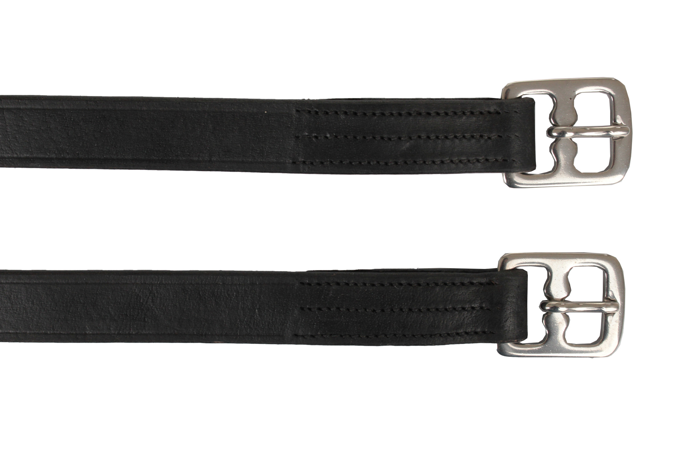 Stijgbeugelriem Leer - 232. Zwart/zilver