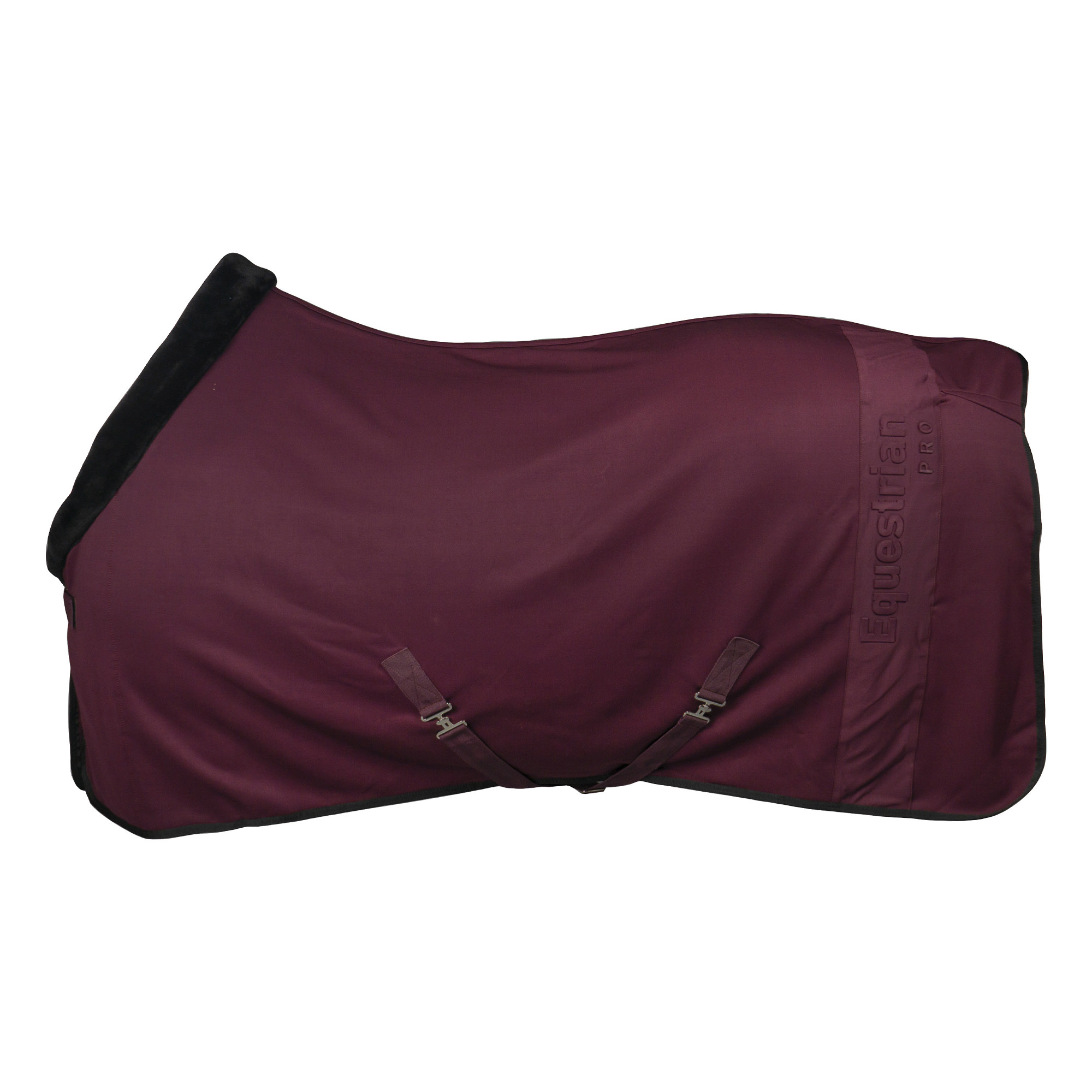 Equestrian Pro Embossed Spandex Fleece Deken - 567. Wine