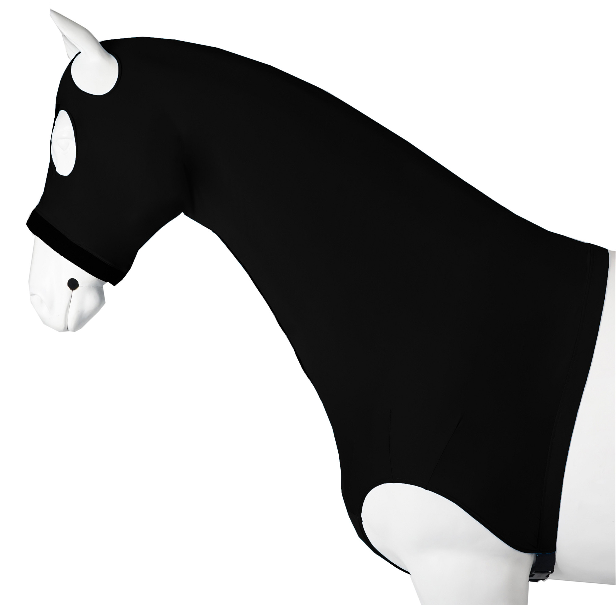 Lycra Hals Met Masker - 2. Zwart