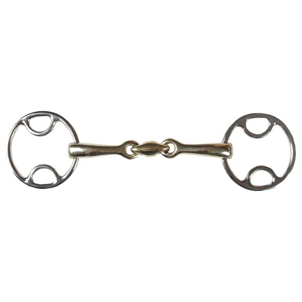 Beval Dubbel Gebroken Gb, 16 Mm - 9058. Goldbrass