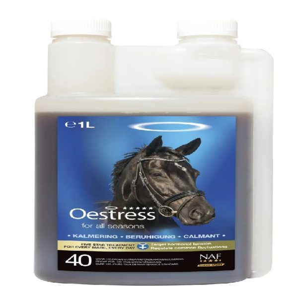 NAF Five Star Oestress 1000 мл. – За успокоение, фокус и хормонален баланс при кобили и жребци