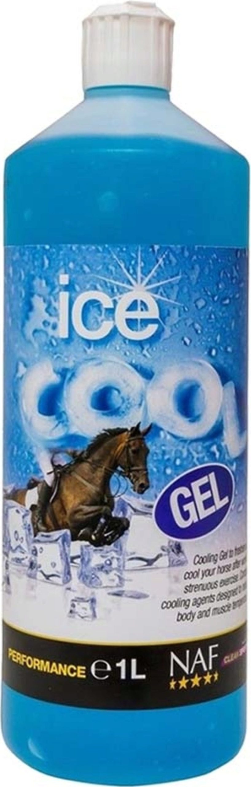 NAF Ice Cool 1 л. охлаждащ гел за коне, за регенерация на краката след интензивно натоварване