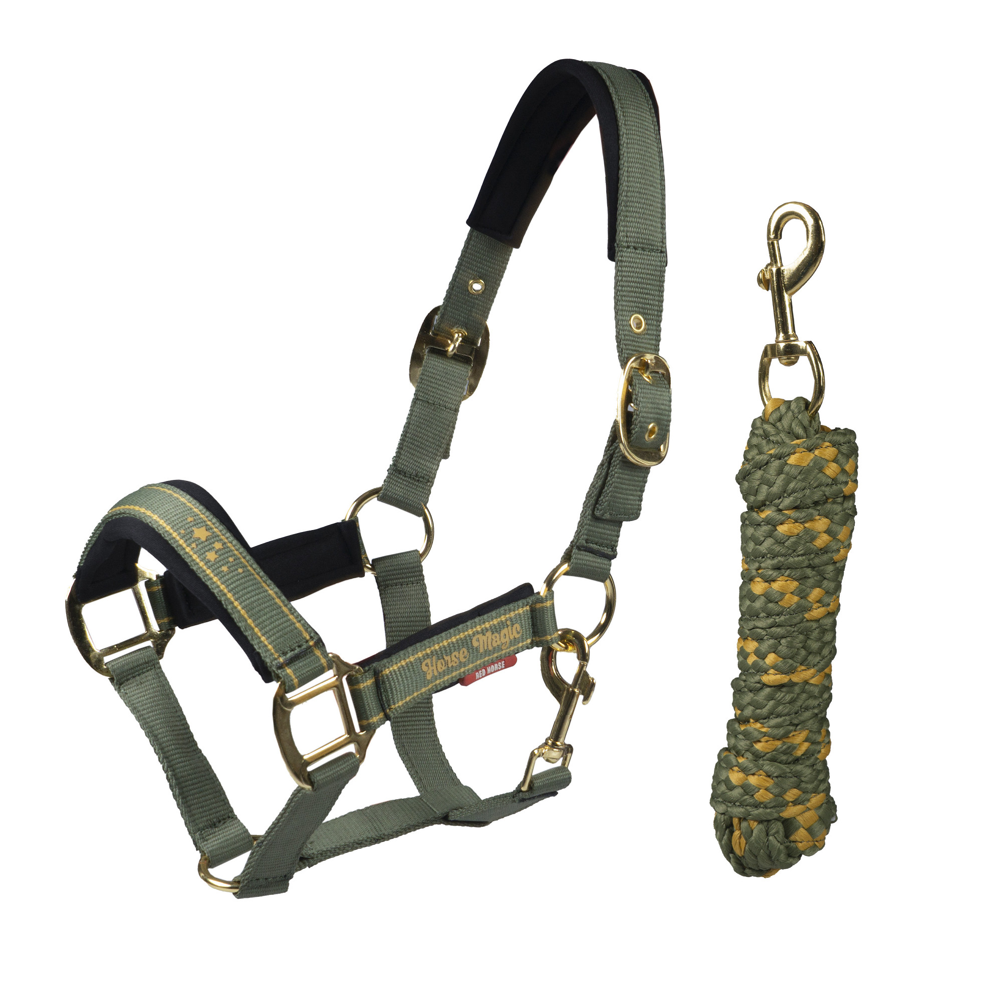 Rh Halster Set Horse Magic - 52. Donker Olijf