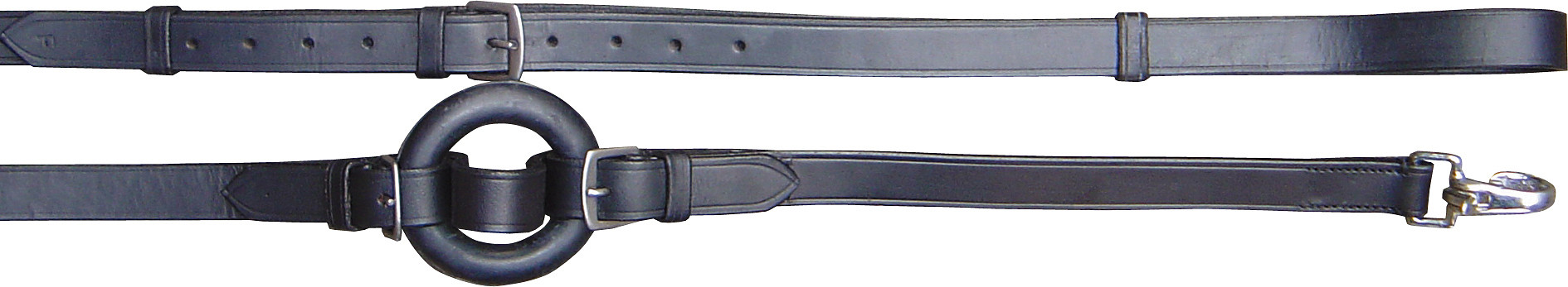 Кожени странични поводи с гумени пръстени - Image 4